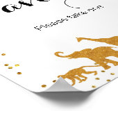 Gold safari Animal Waterverf Favor Sign Poster (Hoek)