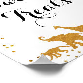 Gold safari Animal waterverf Sweet Trebsign Poster (Hoek)