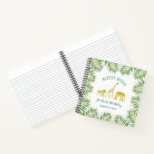 Gold Safari Animals First Birthday Notitieboek (Binnen)