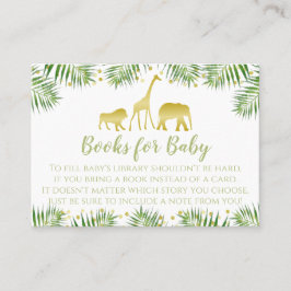 Gold Safari Baby shower Breng een boek voor Baby K Plaatskaartje