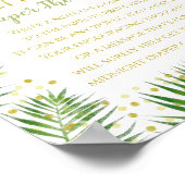 Gold Safari Baby shower Diaper Thoughts Game Sign Poster (Hoek)