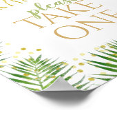 Gold Safari Baby shower Favors Neem één teken Poster (Hoek)