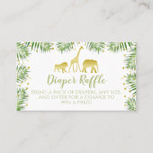 Gold Safari Baby shower Luier Raffle Ticket (Voorkant)