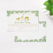 Gold Safari Baby shower raad eens hoeveel gamekaar Visitekaartje (Bureau)
