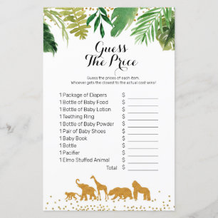 Gold safari dierlijk Waterverf raden prijs spel