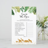 Gold safari dierlijk Waterverf raden prijs spel (Staand voorkant)