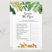 Gold safari dierlijk Waterverf raden prijs spel (Voorkant / Achterkant)