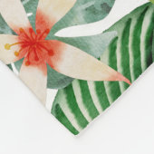 Gold Safari Friends | Waterverf Floral Greenery Fleece Deken (Hoek)