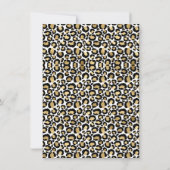 Gold Safari Leopard Skin Baby shower Invitation Kaart (Achterkant)