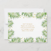 Gold Safari Oerwoud Baby shower Hartelijk dank Bedankkaart (Achterkant)