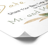 Gold Sage Green Floral Date Night Sign Poster (Hoek)