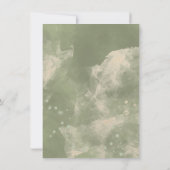 Gold Sage Green Floral Elegant Verloving (Achterkant)