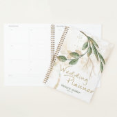 Gold Sage Green Floral Wedding Planner (Display)