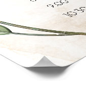 Gold Sage Green Floral Wedding Schedule Poster (Hoek)