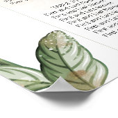 Gold Sage Green Floral Wedding Seating Chart Poster (Hoek)