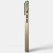Gold Sage Green Sparkle Glitter Drips Case-Mate iPhone Case (Achterkant / Links)