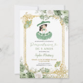 Gold Sage Groene Spaanse Meisje's 3e verjaardag Kaart (Voorkant)