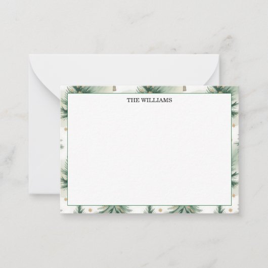 Gold Sage Pine Trees Photo Notitiekaartje (Voorkant)