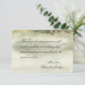 Gold & Sage Waterverf Wave Calligrafie Hartelijk d Bedankkaart (Staand voorkant)