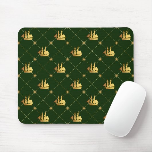 Gold Sail Ship Muismat (Met muis)