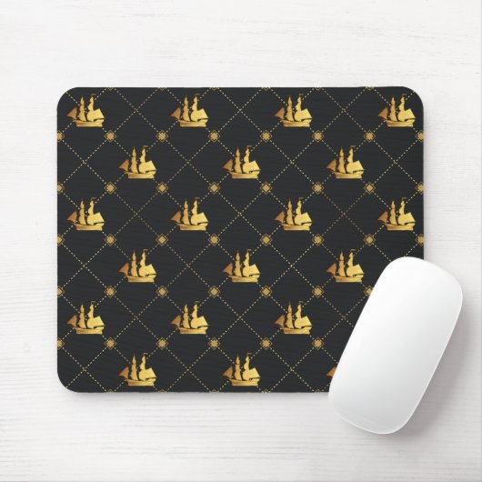 Gold Sail Ship Muismat (Met muis)