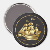 Gold Sailboot Nautical Magneet (Voorkant / Achterkant)