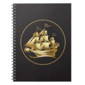 Gold Sailboot Nautical Notitieboek (Voorkant)