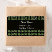 Gold Saint Patrick Shamrock Jewel en Pearls Black Etiket (Insitu)