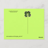 Gold Saint Patrick Shamrock Jewel met Pearls Briefkaart (Achterkant)