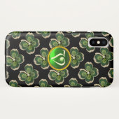 Gold Saint Patrick Shamrock Jewel met Pearls Case-Mate iPhone Case (Achterkant (horizontaal))