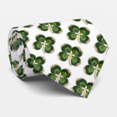 Gold Saint Patrick Shamrock Jewel met Pearls Stropdas (Opgerold)