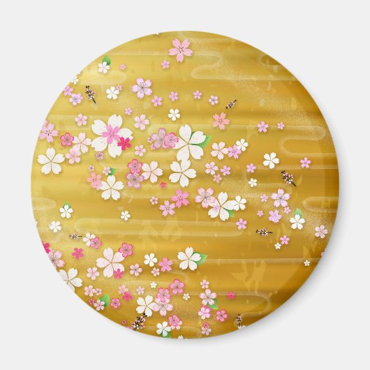 Gold Sakura Kimono : Magneet (Voorkant)