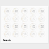 Gold Sand Dollar zee shell bruiloft envelop seal Ronde Sticker (Vel)