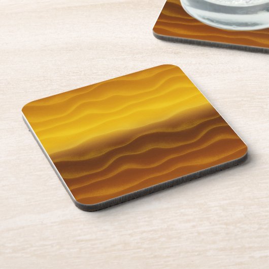 Gold Sand Dunes Abstract Drankjes Onderzetter (Linkerzijde)
