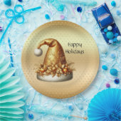 Gold Santa Hat Holiday Paper Bord (Feest)