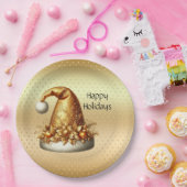 Gold Santa Hat Holiday Paper Bord (Feest)