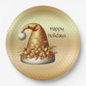 Gold Santa Hat Holiday Paper Bord (Voorkant)