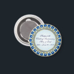 Gold Sapphire Blue 45th Wedding Jubileum Magneet<br><div class="desc">Een ontwerp van de Afbeeldingen Digitalcon met een Blauw Sapphire en Gold kleurenthema met een verscheidenheid van douaneafbeeldingen, vormen, patronen, stijlen en doopvonten in dit één-van-a-vriendelijke "45th Wedding Jubileum"Magnet. Dit elegante en aantrekkelijke ontwerp maakt de perfecte accessoire voor uw receptie of partijplannen voor het speciale Jubileum Couple. Het komt ook...</div>