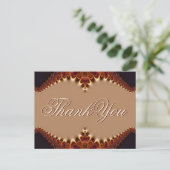 Gold Satin Chocolate Lace Dank je Briefkaart (Staand voorkant)