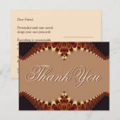 Gold Satin Chocolate Lace Dank je Briefkaart (Voorkant / Achterkant)