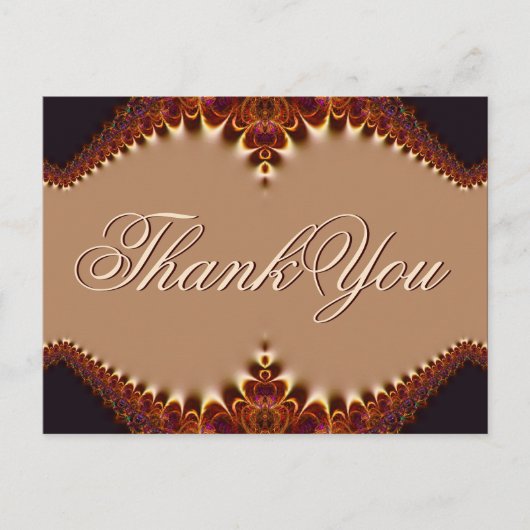 Gold Satin Chocolate Lace Dank je Briefkaart (Voorkant)