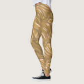 Gold Satin Pattern Leggings - (Links)