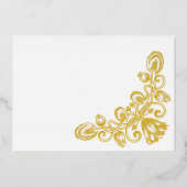 Gold Save the Date Folie Uitnodiging (Achterkant)