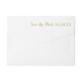 Gold Save the Date Return Address (Achterkant)