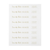 Gold Save the Date Return Address (Vel)