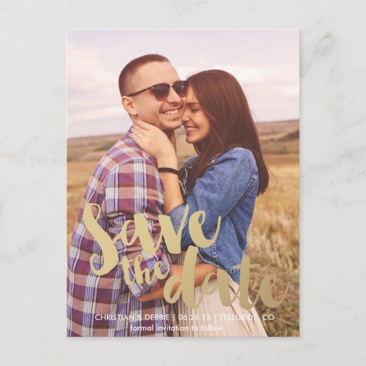 GOLD SAVE THE DATE // Save the Date Aankondiging (Voorkant)