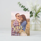 GOLD SAVE THE DATE // Save the Date Aankondiging (Staand voorkant)