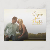 Gold Save the Date Typography Notice Aankondigingskaart (Voorkant)