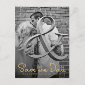 Gold Save the Date Typography Notice Aankondigingskaart (Voorkant)