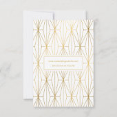 Gold Save the Date Wedding Announding Kaart (Achterkant)